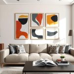 Modern Wall Art Scale And Room Size Relationships