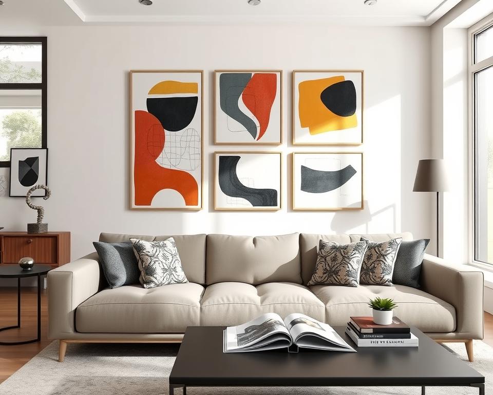 Modern Wall Art Scale And Room Size Relationships