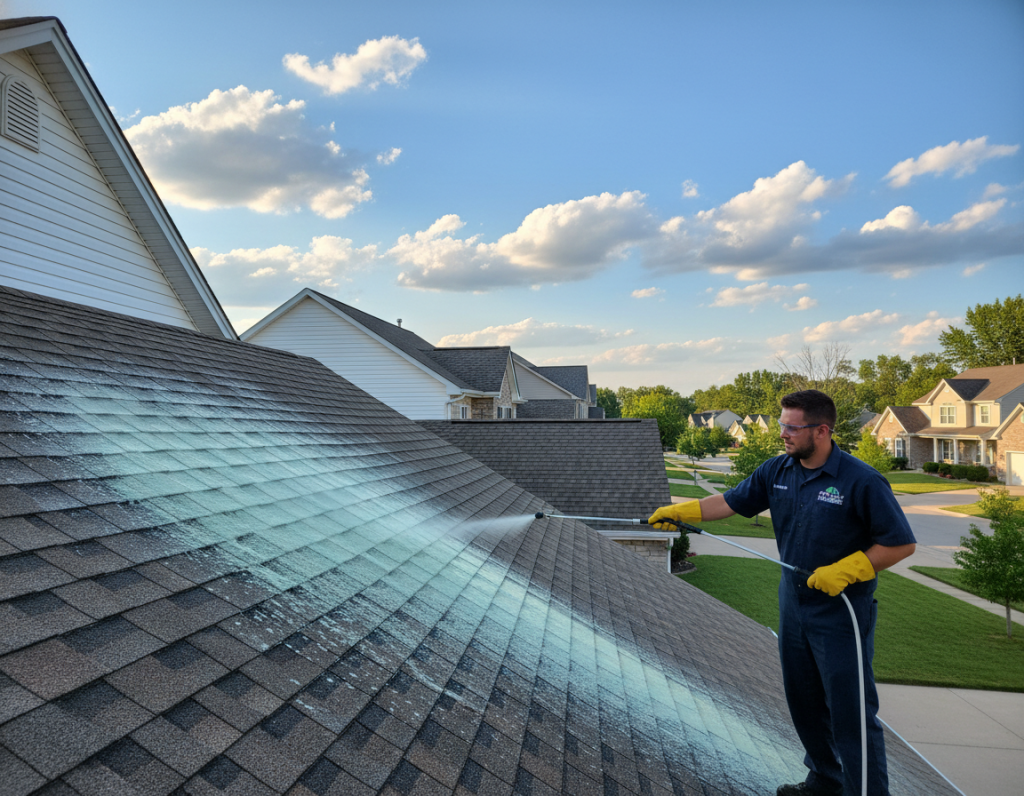 Soft Washing Roofs in Hilliard OH The Safe Way